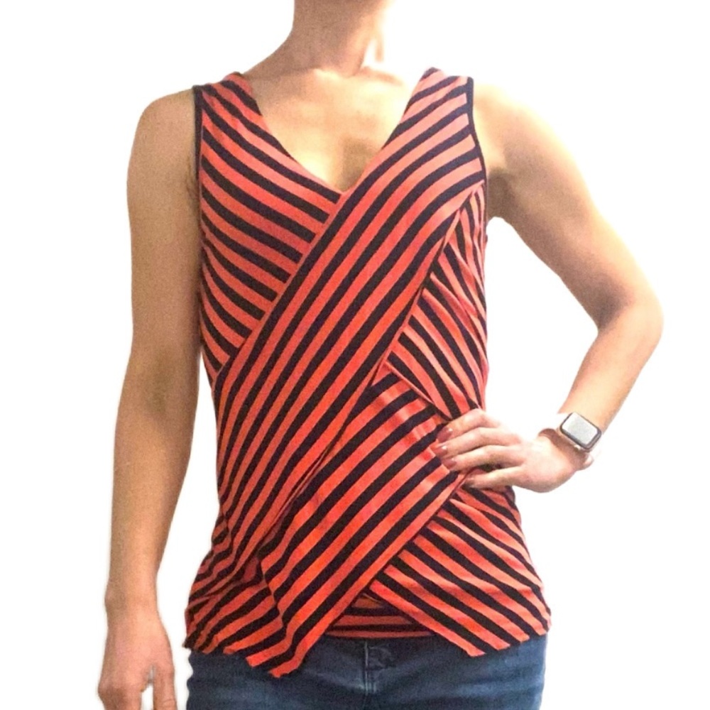 Market & Spruce striped crisscross tank